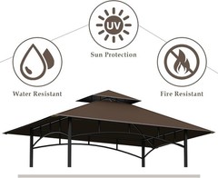 5×8 Rectangular BBQ Gazebo Canopy – Ventilated Design for Smokeless Grilling