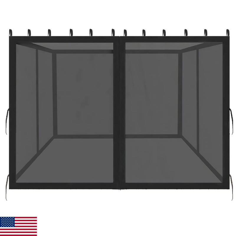 Durcover 10X12Ft Replacement Mosquito Netting Universal Gazebo Netting Zippers