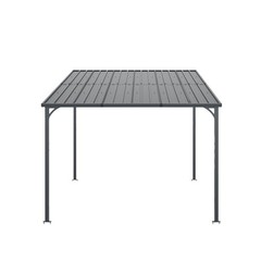 10x10FT Outdoor Pergola Lean to Wall-Mounted Pergola Carport Gazebo for Backyard