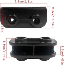 4Pc 2-Way Plastic Connector Set for Canopy Tents – Easy Install Black Parts