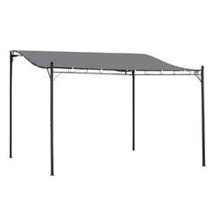 10&prime; x 13&prime; Steel Outdoor Pergola Gazebo Patio Canopy Backyard Garden Gray