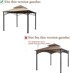 Light Beige Replacement Roof for L-GZ136PST Model Gazebo – UV & Water Repellent