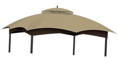 10×12 Gazebo Canopy Replacement Top Cover for Allen Roth, Khaki | Fits GF