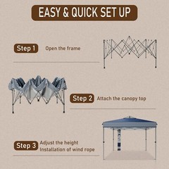 10x10ft Pop-up Canopy Outdoor Awning Gazebo Tent Heavy Duty Sun Shade Portable