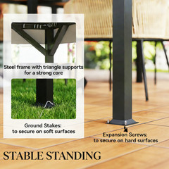 Wooden Gazebo With Double-tier UPF30+ polyester roof And Ceiling hook Gazebo