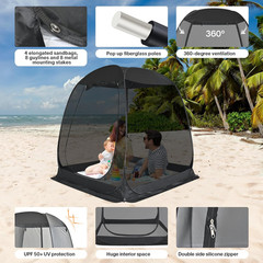 Instant Pop-Up Gazebo with Mosquito Netting – UV Resistant Canopy for 10 People