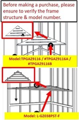 Elegant Tan Replacement Canopy Top for Garden Treasures 10 ft x 10 ft Gazebo