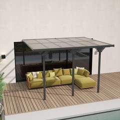12&prime; x 10&prime; Aluminum Outdoor Pergola Patio Gazebo Awning w/ UV-Fighting Panels