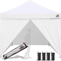10×10 Pop up Canopy Commercial Tent Outdoor Canopies with 4 Full Zippered Walls