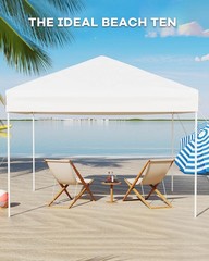 10 x 10 FT Pop Up Canopy, Outdoor Canopy Tent with Carry Bag & 4 SandBags