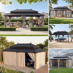 20 ft. x 12 ft. Kingston Extra-Tall, Wide Hardtop Wood Gazebo