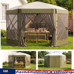 Pop up Gazebo Screen Tent 8X8 ft Camping Canopy Screen House Sun Shelter