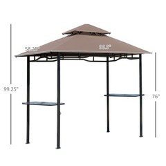 Durable Grill Gazebo PA-Coated Polyester Rust-Resistant Frame