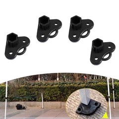 Gazebo Foot Brackets for 21x21mm Tube Plastic Set of 4 Tent Support Accessories