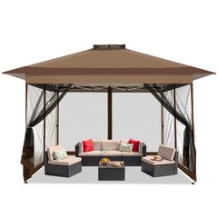Outdoor Gazebo 13x13FT Heavy Duty Canopy Patio Tent with Mosquito Netting NEW