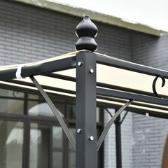 10&prime; x 10&prime; Steel Outdoor Pergola Gazebo Patio Canopy Backyard Pool Deck Garden