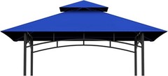 Grill Gazebo Replacement Canopy Top – 5&rsquo;x8&prime; Outdoor BBQ Tent Roof Cover Blue