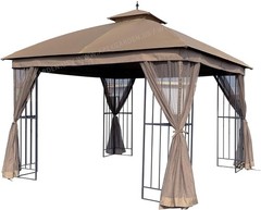 Elegant Tan Replacement Canopy Top for Garden Treasures 10 ft x 10 ft Gazebo