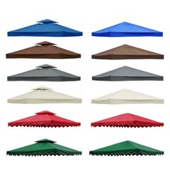 10&rsquo;x10&prime; 1/2Tier Patio Gazebo Top Replacement Canopy UV Sunshade Pop Up Cover