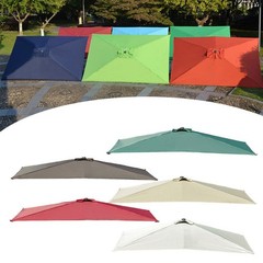 Garden Parasol Cover 3x2m for Semi-Rectangular Frame Umbrella Replacement