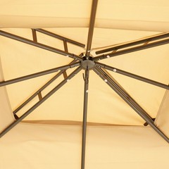 10×12&prime; Outdoor Patio Gazebo with Netting and Curtain 2-Tier Soft Top Canopy Roof