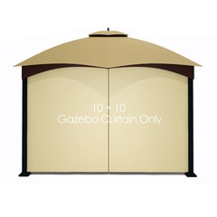 Tanxianzhe Gazebo Replacement Privacy Curtain Zipper Outdoor Universal Privacy