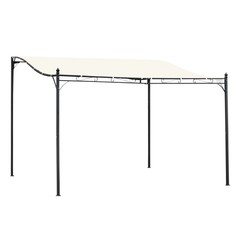 10&prime; x 13&prime; Steel Outdoor Pergola Gazebo Patio Canopy Backyard Garden Cream White