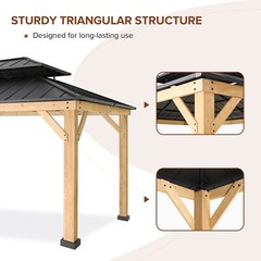EAGLE PEAK 11×13 Glavanized Steel Double Roof Hardtop Gazebo