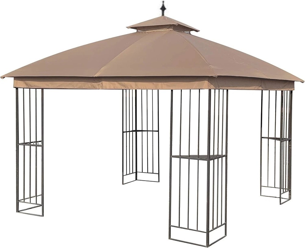 Elegant Tan Replacement Canopy Top for Garden Treasures 10 ft x 10 ft Gazebo