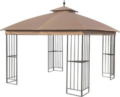 Elegant Tan Replacement Canopy Top for Garden Treasures 10 ft x 10 ft Gazebo