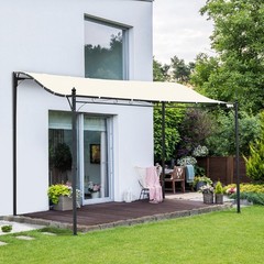 10&prime; x 10&prime; Steel Outdoor Pergola Gazebo Patio Canopy Backyard Pool Deck Garden
