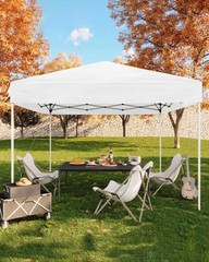 10 x 10 FT Pop Up Canopy, Outdoor Canopy Tent with Carry Bag & 4 SandBags