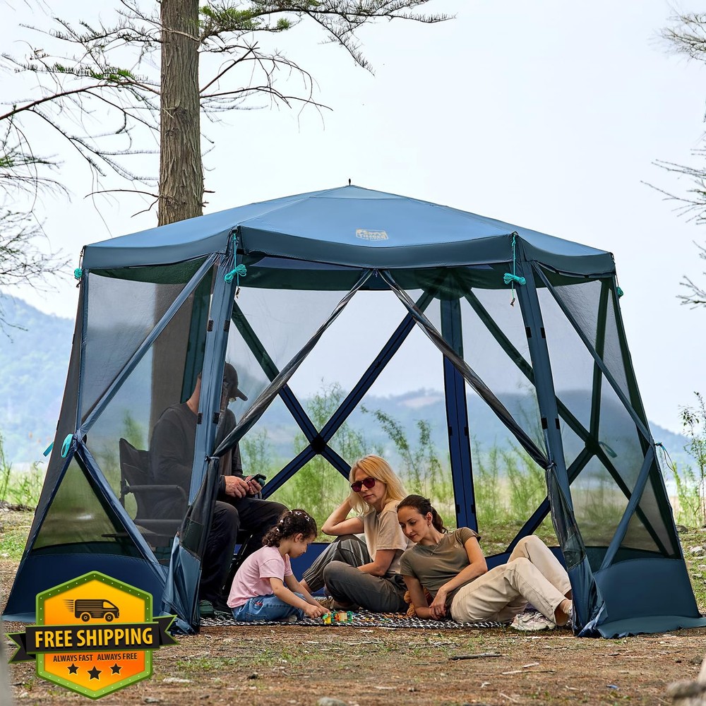 TIMBER RIDGE Blue 11.5*9.8 Ft Pop Up Gazebo