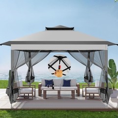 Pop Up Gazebo 11×11 One-Push Tent Outdoor Garden Lawn Canopy Carpas Para Patio