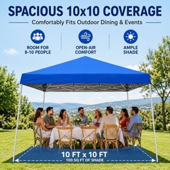 10×10 ft Pop Up Canopy Tent & Slant Legs Instant Outdoor Gazebo Water-Resistant