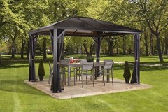 SOJAG Verona Hardtop Gazebo, 10 ft. x 14 ft. Dark Gray