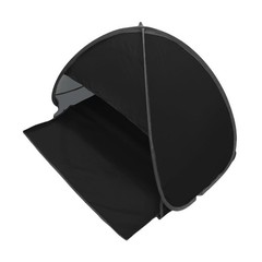 Sleek Silver Coated Beach Tent with Windproof Features and Storage Bag