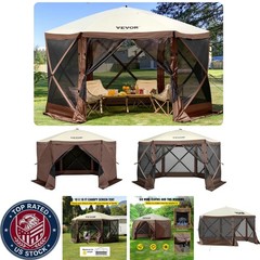Waterproof Pop Up Gazebo Shelter with Enhanced Stability for Camping & Patio Use