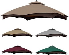 Replacement Top for Lowe&rsquo;s Allen Roth 10X12 Gazebo Model #GF-12S004B Khaki