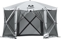 10x10ft 5-Sided Pop-Up Gazebo Tent Only Screened Outdoor Shelter W/ Netting