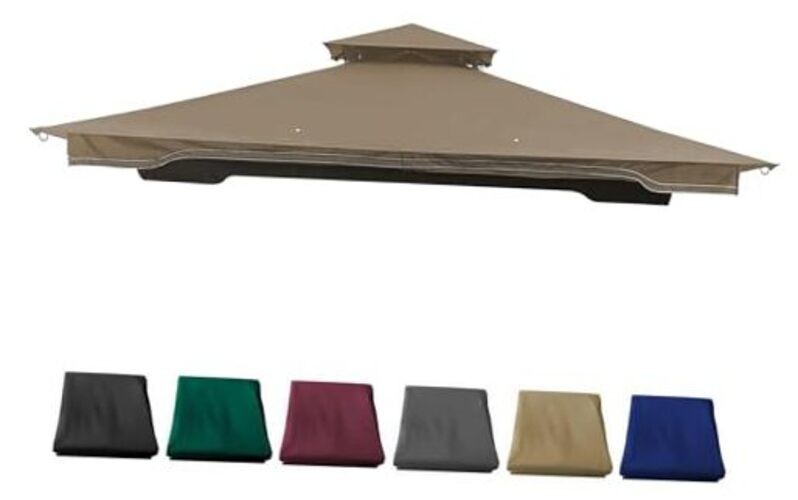 Replacement Gazebo Canopy Compatible with 10 x 12 Regency II Patio Khaki