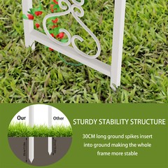 Outdoor Garden Pergola Gazebo Awning Canopy Sun Shade Shelter Metal Trellis Roof