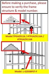Elegant Tan Replacement Canopy Top for Garden Treasures 10 ft x 10 ft Gazebo