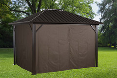 ShelterLogic Sojag Polyester Curtains for Genova Color Brown Material Fabric