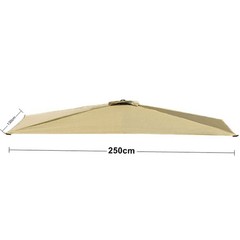 Rectangular Parasol Roof Cover 25m x 1. Polyester for Garden Patio Use
