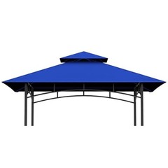 Grill Gazebo Replacement Canopy Top – 5&rsquo;x8&prime; Outdoor BBQ Tent Roof Cover Blue