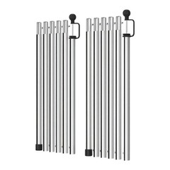 Stainless Steel Tarp Support Poles 226 cm 89 in 6 Section for Tent Canopy Setup