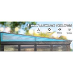 Lot All Season Sunroom，Outdoor Permanent Wall Mounted Solarium，Gazebo Sun Room
