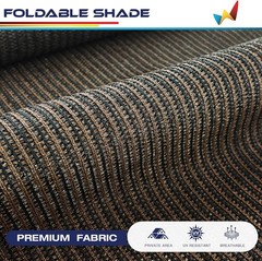 8&rsquo;W x 6&rsquo;H Outdoor Roll Up Foldable Shade Fabric UV Blockage Roller Shade
