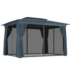 10&prime; x 12&prime; Outdoor Patio Gazebo, Double Roof Gazebo Canopy Shelter